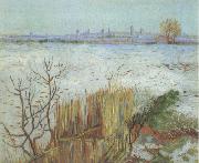 Vincent Van Gogh Snowy Landscape with Arles in the Background (nn04) Spain oil painting artist